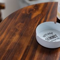 Table de service de cuisine, comptoir en bois carbonisé, Mini-barres rondes, Vintage, pour Station de bistrot
