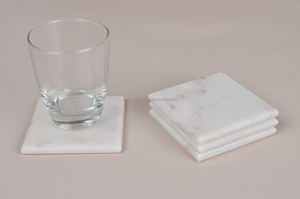 Sous-verres ronds en marbre classiques de luxe Lot de 4 sous-verres à thé écologiques pour salle à manger disponibles au prix de gros - Product Image 3