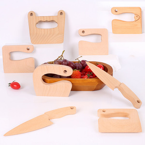 Cuchillo <span class=keywords><strong>de</strong></span> juguete <span class=keywords><strong>de</strong></span> madera maciza ventilado para cocina infantil, con diseño <span class=keywords><strong>de</strong></span> frutas, para juegos transfronterizos - Product Image 5