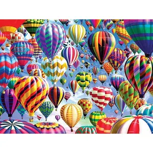 Hot air balloon landscapes diy diamond painting diamond art kit round dot diamond painting wall art