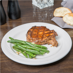 จานเซรามิกสีขาวแบบกำหนดเองได้สำหรับร้านอาหาร ใช้แล้วทิ้ง เหมาะสำหรับอาหารตะวันตก <span class=keywords><strong>สเต็ก</strong></span> ของหวาน เค้ก เกี๊ยว - Product Image 3