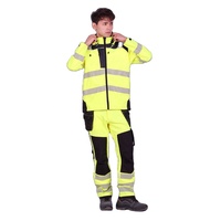 Combinaison de sécurité réfléchissante pour hommes, veste et pantalon haute visibilité, fabrication sur mesure, étiquette privée, fabricant d'usine