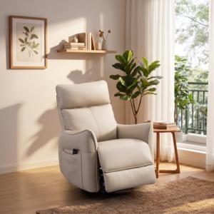 Poltrona Reclinabile Elettrica Moderna e Confortevole in Tessuto con Funzione Massaggio - Product Image 3