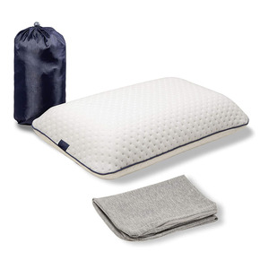 Sang Trọng Chất Lượng Tốt Siêu Mềm Du Lịch Cắm Trại Thoải Mái Bộ Nhớ Bọt Khách Sạn Máy Bay Gối Trắng Với Bông Bìa - Product Image 1