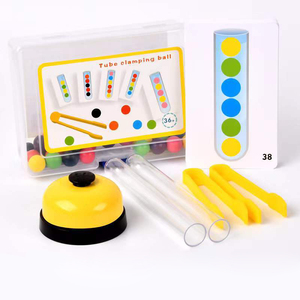 Jouet éducatif pour enfants CE CPC Clip perles jeu de correspondance des couleurs bataille jeu de société Tube de serrage jeu de balle pour les enfants - Product Image 1