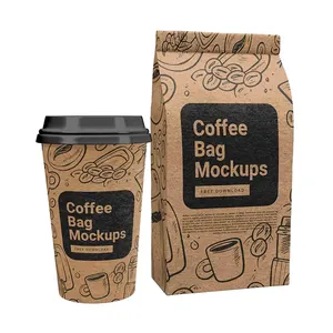 Custom Block Bottom Side Gusseted Bag Coffee Bean Packaging Bag/coffee Packaging Coffee Bag With Valve And Zipper