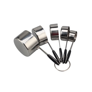 Stainless Steel Measuring Cups, 5 Piece <b>Stackable</b> Measuring Set - Product Image 6
