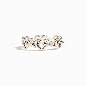 Anillo de acero inoxidable con forma de corazón T0721, unisex, para compromiso, joyería de moda, diseño sencillo, para mujeres y hombres. - Product Image 5