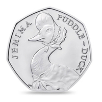 WD-Juego de monedas de valor de colección del Reino Unido, fabricación profesional de fábrica, Beatrix Potter, monedas conmemorativas de 50p