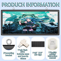EE. UU. 110V P10/P5/P6 Tablero de pantalla LED Señalización Programable Deportes en movimiento Señal de desplazamiento para restaurantes Tienda IP65 Centros comerciales
