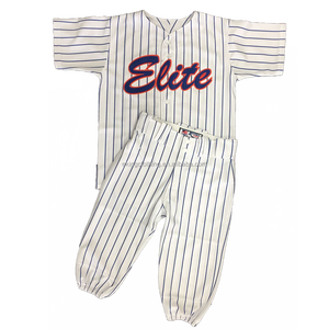 Uniforme de baseball à deux boutons avec maille de broderie, ensemble d'uniformes de baseball à 2 boutons, chemises en jersey de baseball à sublimation - Product Image 3