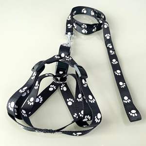 漫画の足跡犬のハーネスとリーシュセットナイロン犬の首輪とリーシュセットペットハーネスセット - Product Image 6