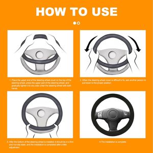 Couverture de protection de véhicule chauffée par <span class=keywords><strong>volant</strong></span> de voiture en cuir confortable <span class=keywords><strong>12V</strong></span> - Product Image 4