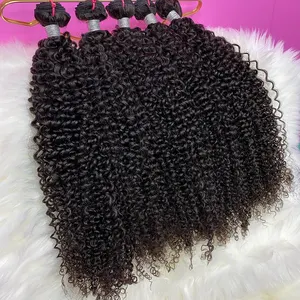 Cabelo encaracolado borgonho 12a, cabelo humano encaracolado de 12a grau virgem cutícula alinhar pacotes de cabelo encaracolado vietnamita feixes de cabelo cru