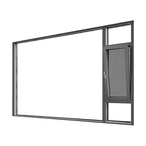 חלונות אלומיניום חלון זכוכית כפול חלון חלון פתח נדנוד-מחבטה וחלון סופלט זכוכית כפולה