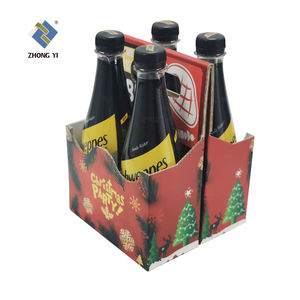 定制纸板牛皮纸支架4 6包饮料瓶载体盒波纹啤酒盒 - Product Image 5