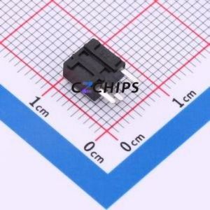 TC-1102DE-C-A Tactile Switch Bent Lead Through Hole-3P,6x6mm Switch Single Pole Single Throw Round Button 2.6N Right Angle - Product Image 2