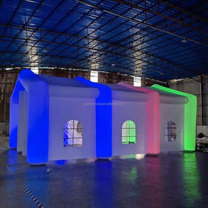 Carpa inflable grande portátil comercial, carpa para fiesta de boda, evento, carpa con luz LED, publicidad inflable, tienda de cubo para acampar