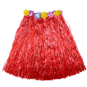 <span class=keywords><strong>Jupe</strong></span> <span class=keywords><strong>hawaïenne</strong></span> <span class=keywords><strong>hula</strong></span> en herbe pour fille et décorations florales élastiques Ensemble de costumes pour enfants pour Luau Tropical Beach Party - Product Image 5