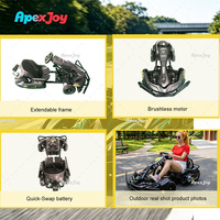 ApexJoy PULSE Lite - Kart électrique à double moteur 700W pour adolescents et adultes, vitesse maximale de 40 km/h, châssis extensible, vente en gros, produit très demandé