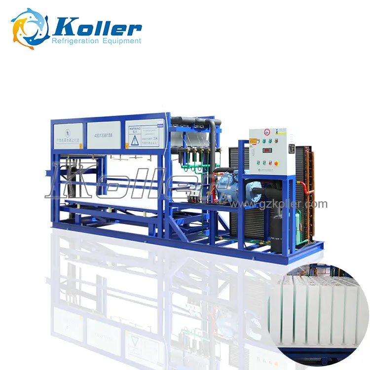 Koller-máquina de fabricación de hielo DK20, bloque de refrigeración directa, hecho en China para la preservación de mariscos