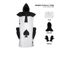 Costume de cosplay Echo Poker Warrior Club Black Spade Halloween Factory Stock pour homme en polyester