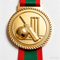 Médailles personnalisées pour compétitions sportives scolaires annuelles, en alliage de zinc, plaquées or, argent et bronze, avec gravure 3D, pour récompenses de cricket
