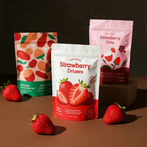 Atacado Custom Printing Pineapple Peach Mango Morangos Congelar Frutas Secas <span class=keywords><strong>Snacks</strong></span> Auto-selagem De Folha De Alumínio Saco Embalagem - Product Image 6