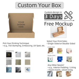 Bán Buôn Có Thể Tái Chế Bao Bì Nhỏ Hộp Sóng Dập Nổi Biểu Tượng Tùy Chỉnh Cho Quần Áo Quà Tặng Bưu Phẩm Thương Mại Điện Tử Các Tông Carton - Product Image 6