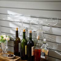 Support mural en acrylique transparent pour flûtes à champagne, présentoir mural suspendu pour verres à vin, idéal pour la maison, le bar ou les fêtes
