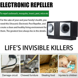 Appareil Électrique Ultrasonique Anti-Nuisibles <span class=keywords><strong>pour</strong></span> Restaurants, Répulsif Souris et <span class=keywords><strong>Rats</strong></span>, Répulsif Insectes, Couverture 100-150m, Portable - Product Image 6