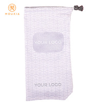 Pochette à lunettes en microfibre avec motif gaufré, personnalisable, avec cordon de serrage, sac de rangement portable pour la gym et l'extérieur
