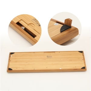 2.4G di bambù in legno senza fili tastiera USB Mouse <span class=keywords><strong>combo</strong></span> tastiera multimediale e Mouse <span class=keywords><strong>Set</strong></span> regalo di bambù - Product Image 3