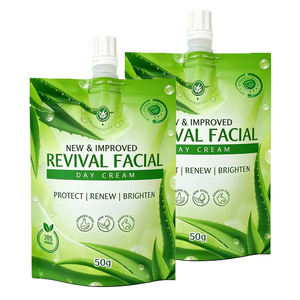 Custom Printed PET Laminated Packaging Revitalizing Facial Cream Face Mask 50ml 100ml 250ml Safe Grade Liquid Stand Spout Pouch - Product Image 2