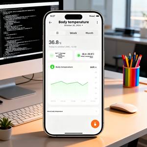 تطبيق IOS لتطوير حلقة ذكية قابلة للتخصيص مقاوم للأجهزة تسليم لمدة 30 يومًا للأوكسجين ومعدل ضربات القلب في الوقت الفعلي - Product Image 4