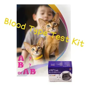 수의사 클리닉 공급 업체 고양이 AB 타이핑 카드 혈액 그룹화 애완 동물 빠른 테스트