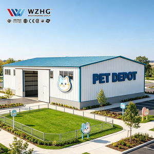 Centro de Distribución Prefabricado al por Mayor, Instalación Comercial Resistente al Viento, Estructura de Acero, Almacén para Mascotas - Product Image 1