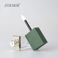7ml Großhandel Transparente Lipgloss-Tube mit Mattgrüner Kappe Private Label Dickwandige Flüssig-Lippenstift-Tube Kosmetik-Verpackungsröhrchen