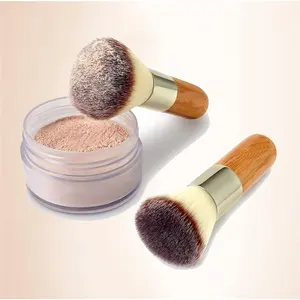 Set di pennelli trucco 2 pezzi viso fard Kabuki polvere fondotinta pennelli per il trucco minerale BB crema