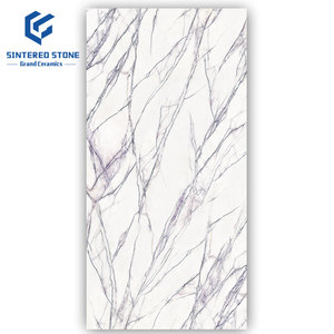 Nouvelle conception de dalle de comptoir de cuisine et de salle à manger en pierre frittée imitation marbre blanc Calacatta, épaisseur 12 mm, protection incendie A1 - Product Image 3