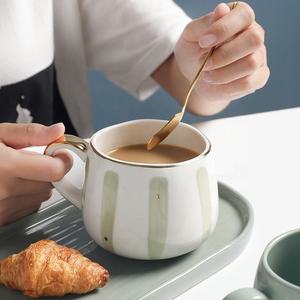 Tasse de vaisselle en céramique à motif pointu, Style nordique, avec logo personnalisé, tasse à café ou thé pour Couple, mignon - Product Image 4
