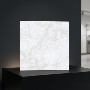 Britton Bianco 24x24inch Glossy Porcelain Tiles Elegant White Marble Interior <b>Wall</b> Floor Collection 8mm - Product Image 6