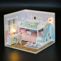 Puzzle 3D en bois, maison miniature à assembler soi-même, décorations faites à la main, ensembles d'ornements