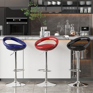 Comptoir de <span class=keywords><strong>caisse</strong></span> rond moderne et économique pour hôtel, en plastique, style américain, avec tabouret haut blanc - Product Image 2