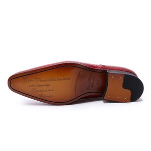 Chaussures habillées Oxford en cuir pour hommes, imprimé peau de serpent, à lacets, bout pointu, pour le bureau, les mariages et les soirées – Fabrication chinoise - Product Image 6