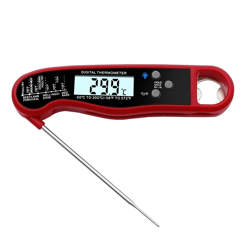 Termometer daging baca instan dengan Probe untuk memasak, termometer makanan Digital tahan air tepat cepat dan memanggang dapur