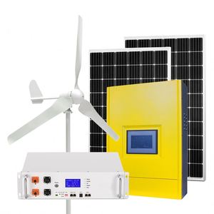 5kw 10kw 15kw 20kw en la red 5kw Sistema de generación de energía híbrida solar eólica