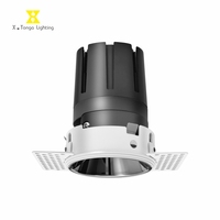 Trimless Grand Cercle Encastré Plafonnier En Aluminium Intérieur COB LED Réglable Projecteurs 5W 15 24 38 Degrés