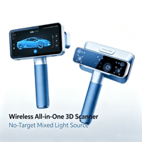 Scanner 3D portable sans fil intégré NScan Rigil, hybride laser bleu infrarouge, pour modélisation 3D, avec fonctionnement autonome