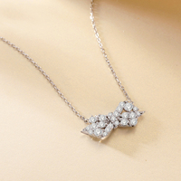 Collier élégant en argent sterling 925 avec pendentif en zircone en forme de larme, bijoux pour soirée formelle